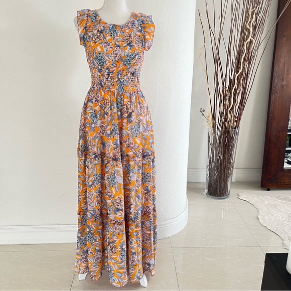 Melloday Floral Maxi Dress Size Small - Picture 1 of 4